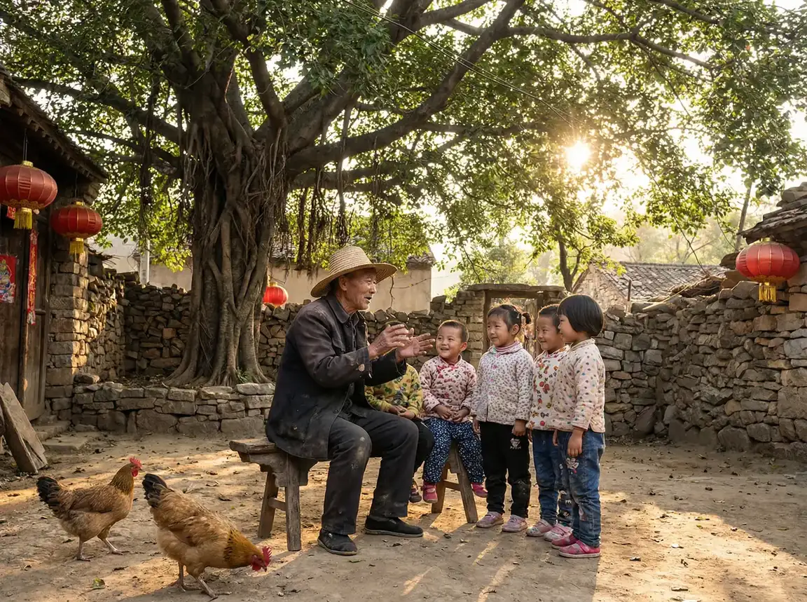 老人在大榕树下给孩子们讲故事 - 苍月奥特曼蓝版全集在线观看免费 乡村记忆